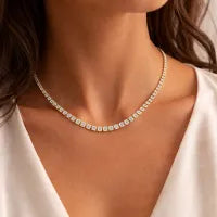 20 CTW Riviera Diamond Necklace in Yellow Gold