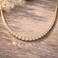 20 CTW Riviera Diamond Necklace in Yellow Gold